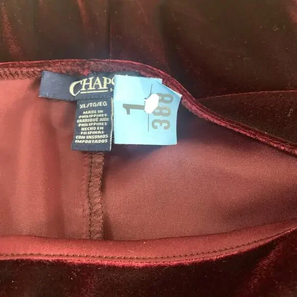 Ralph Lauren XL Velvet Ruched Stretch Dress Wine Red Bell Sleeve Formal Holiday - Picture 8 of 10